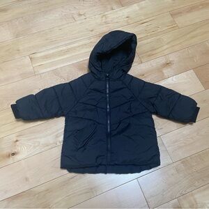 Zara Kids Black Hooded Puffer Jacket 5Y